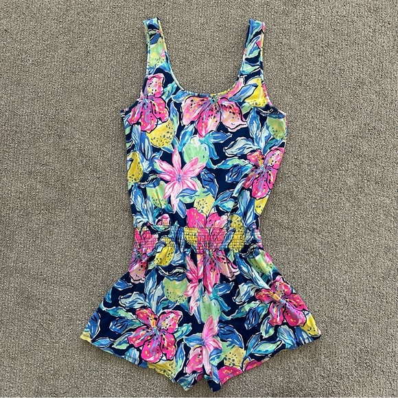 Lilly Pulitzer Tala Romper in Nauti Navy Capri Sun Pink Size Small - Picture 8 of 8
